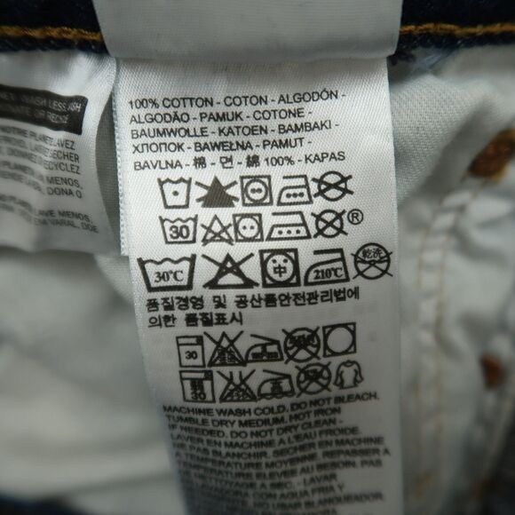 Levi's 501 Jeans Men's Fits 38x30 (Size 40x32) Blue Original Straight Denim Dark - Picture 10 of 16